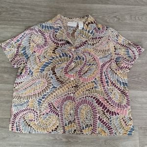 Vintage Alfred dunner mosaic shirt size 14P.
